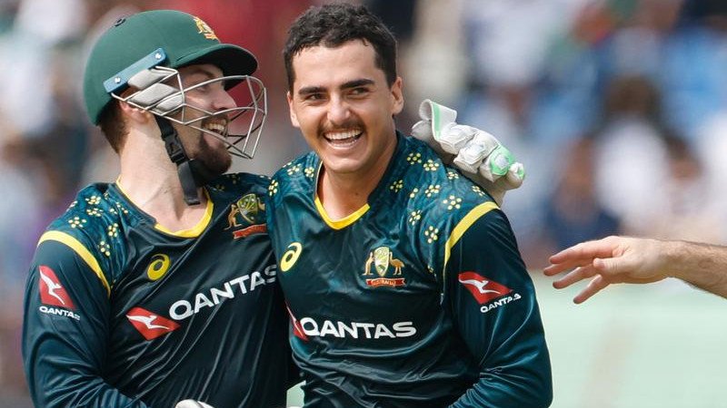 Debutant Joel Davies excelled for Australia in the T20 win. (AP PHOTO)