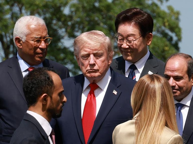 Donald Trump has a chance to present his ceasefire deal with Iran to allies at the G7 summit.