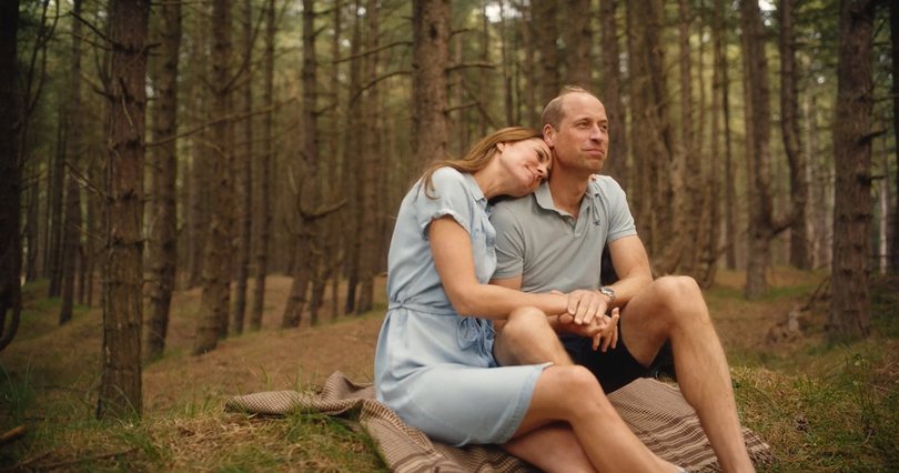 In an emotional three-minute clip posted last year, Kate and her husband Prince William are seen celebrating the Princess's recovery alongside their three children.