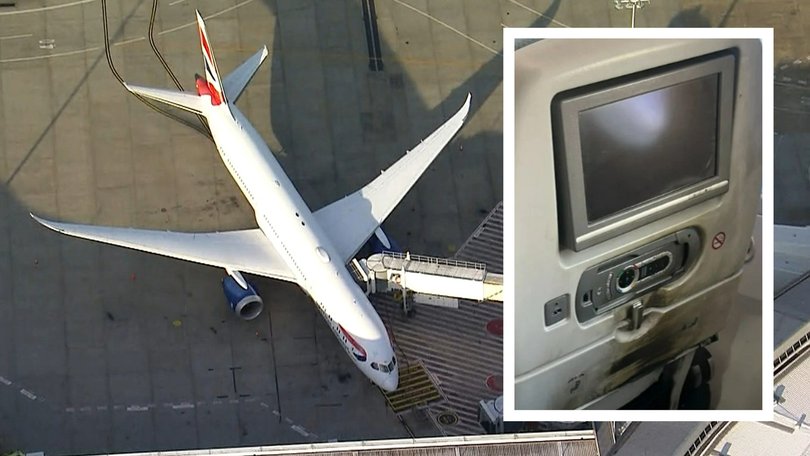 Passengers onboard an international flight were left terrified after a portable phone charged exploded and burst into flames mid-air, sparking panic in the cabin and forcing an emergency landing.