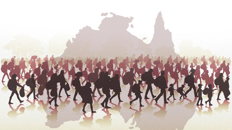 More than 300,000 migrants arrived in Australia last year, but the annual intake was the slowest in more than three years despite being well above the pre-COVID average.