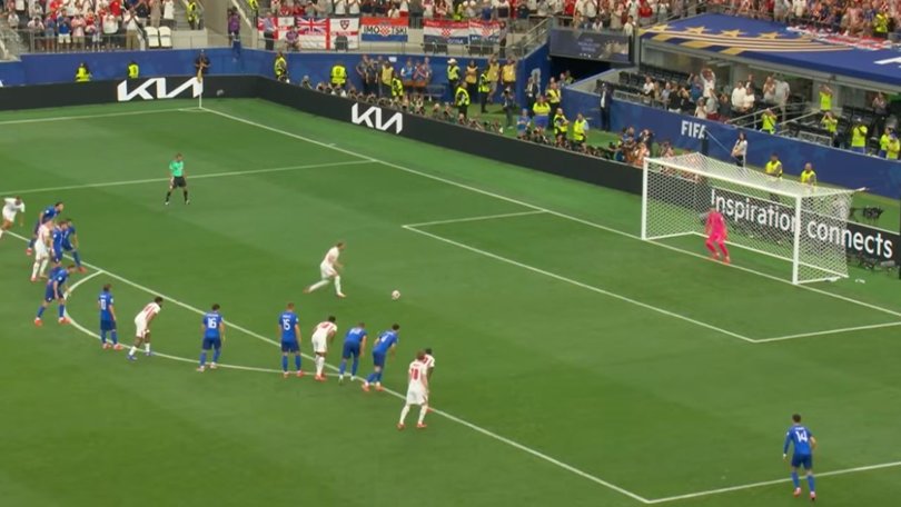 Kane slowed his run-up just before reaching the ball.