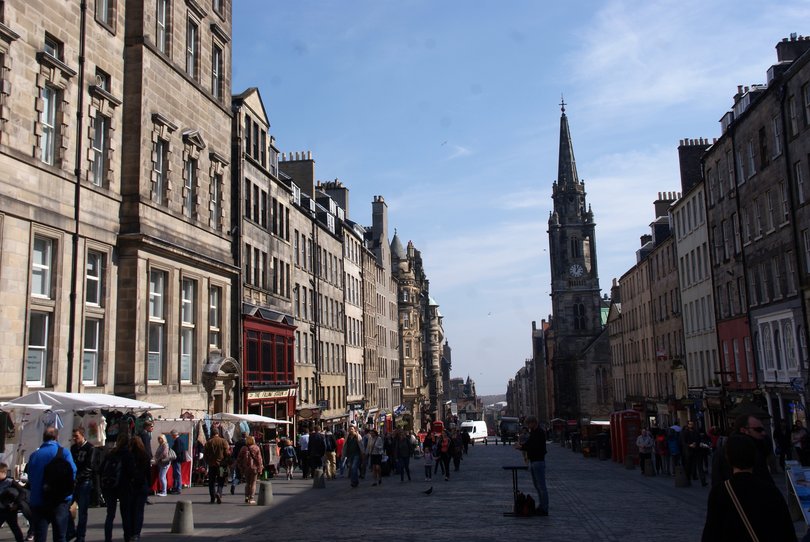Edinburgh's Royal Mile, where you can walk off some of the tasty treats.
