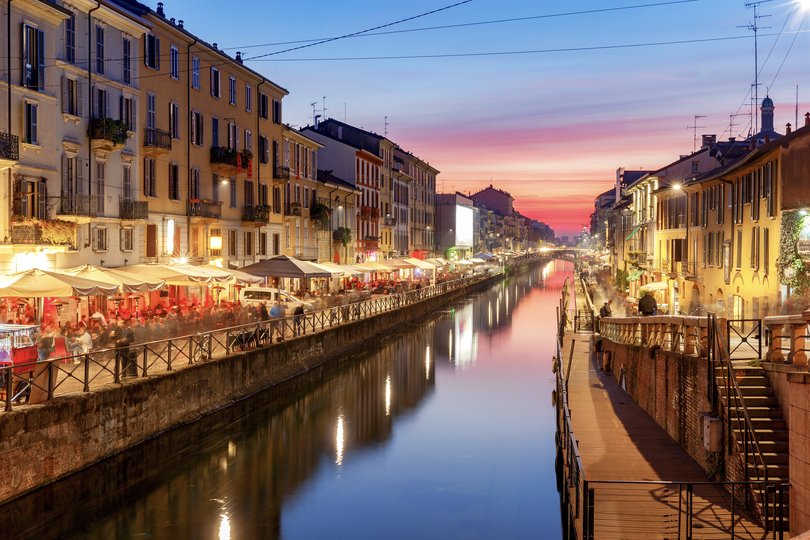 The Navigio Grande Canal in Milan.