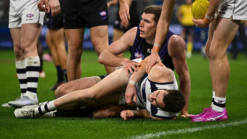 Geelong coach Chris Scott is adamant Jeremy Cameron’s surgically-repaired arm is not a serious issue.