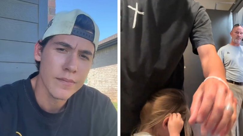 Tyler Brodsky had dropped into a convenience store in Alabama when things took a surprising turn that left one of his daughters in tears.
