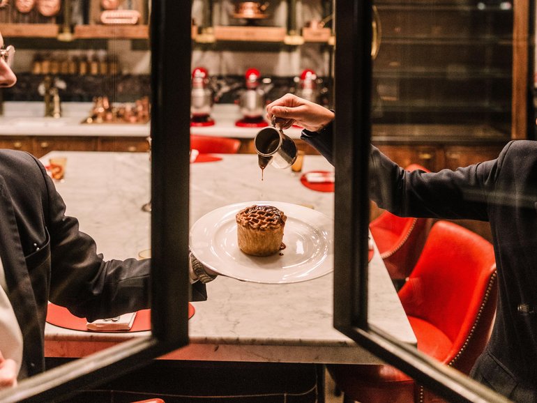 The Rosewood Hotel offers a dedicated “Pie Room” to sample the Cockney classic with fine English wines. 