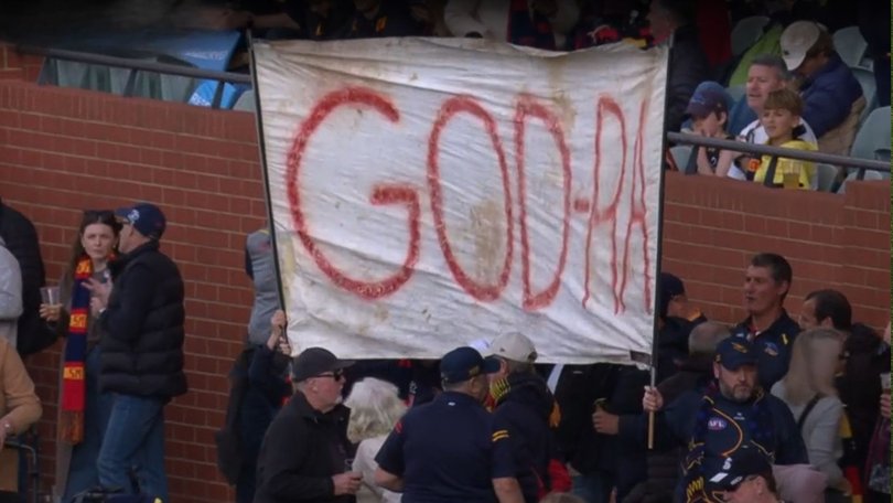 Fans at Adelaide Oval on Saturday showed their love for Modra.