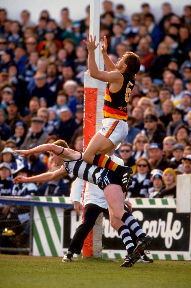 Modra was famous for his high-flying acrobatics that won him the AFL’s mark-of-the-year award three times.
