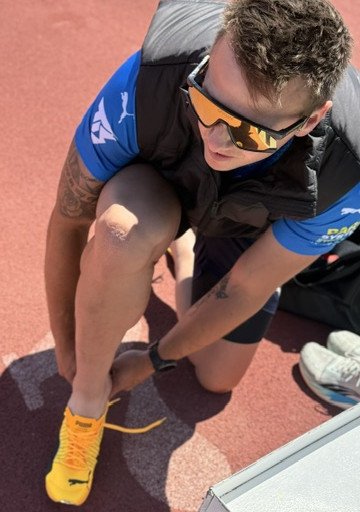 Winchester prepares for training, a routine he once could not have imagined during the long rehabilitation following his traumatic brain injury.