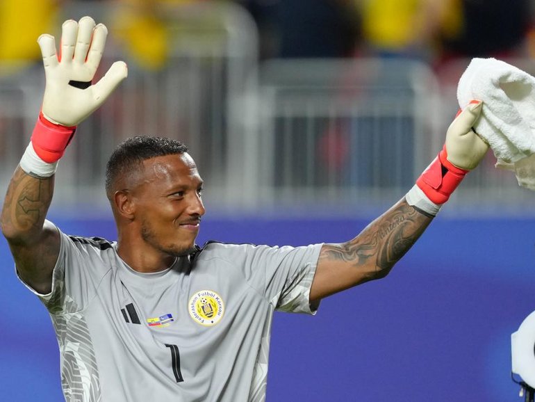 Goalkeeper Eloy Room is the toast of Curacao after their 0-0 World Cup draw with Ecuador.