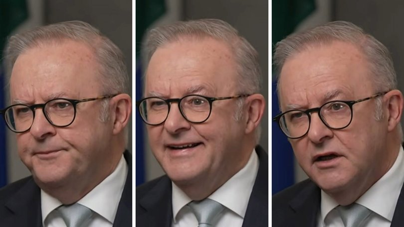 Anthony Albanese during his appearance on Sky News.