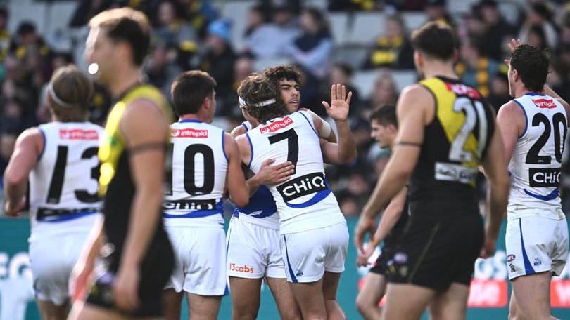 Cooper Trembath and the Kangaroos have taken care of Richmond at the MCG. (Joel Carrett/AAP PHOTOS)