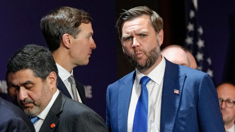 US President Donald Trump's son-in-law Jared Kushner and US Vice President JD Vance.