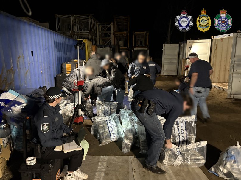 The AFP has seized 2.7 tonnes of cocaine – the largest ever cocaine seizure in Australia.