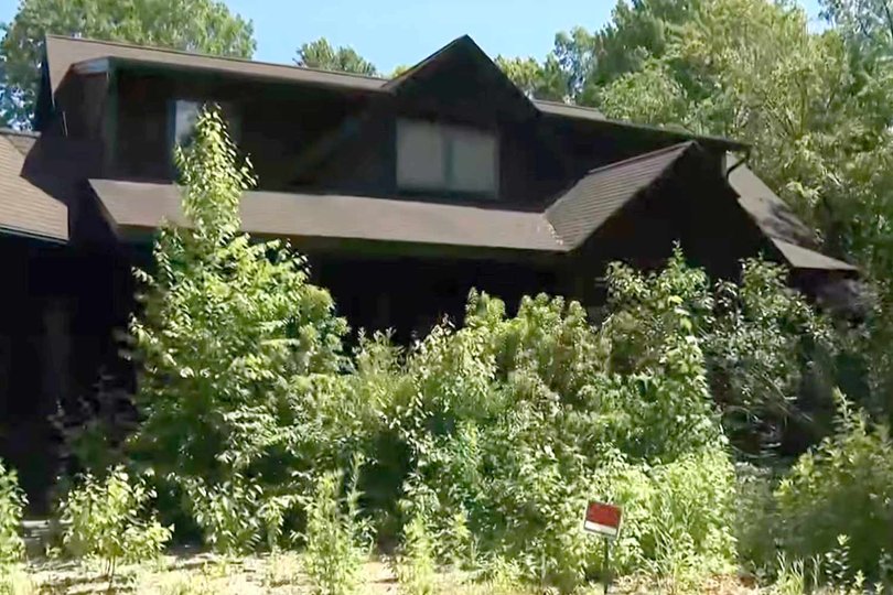 Images of the Stanwich Lane home show the run-down state of the premises. 