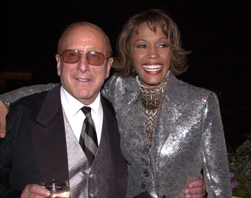 Clive Davis & Whitney Houston at the Private House in Los Angeles, California.