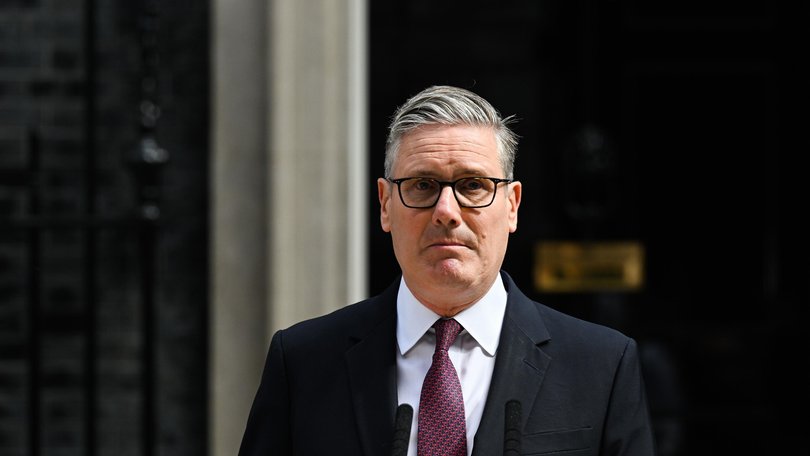 Keir Starmer makes his statement outside 10 Downing Street.
