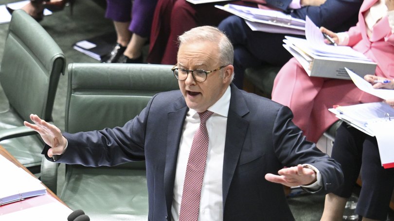 Prime Minister Anthony Albanese during Question Time at Parliament House in Canberra. 