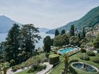 The stunning view over the pool and lake.