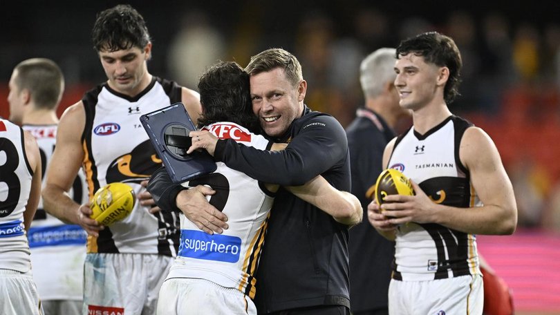 Sam Mitchell says he is happy as Hawthorn coach and that contract talks are going well. (Dave Hunt/AAP PHOTOS)