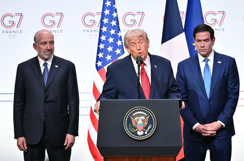 US President Donald threatened on Sunday threatened to “hit Iran very hard again” if Tehran does not restrain its proxies in Lebanon.