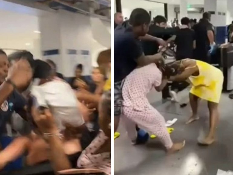 More than a dozen passengers have been banned from a cruise liner after an unruly brawl erupted at a ship port in Florida.