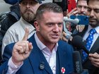 Far-right activist Stephen Yaxley-Lennon, better known as Tommy Robinson, speaks outside Westminster Magistrates Court after being cleared of having breached a dispersal order under Section 35 of the Crime and Policing Act 2014 during an antisemitism march in Westminster last November on 23rd April 2024 in London, United Kingdom. A district judge acquitted him ruling that the power used against him by the Metropolitan Police had not been legally authorised. (photo by Mark Kerrison/In Pictures via Getty Images)