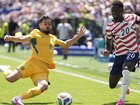 Socceroos' No.4 Jacob Italiano has an adductor injury and will miss the Paraguay World Cup game. (EPA PHOTO)