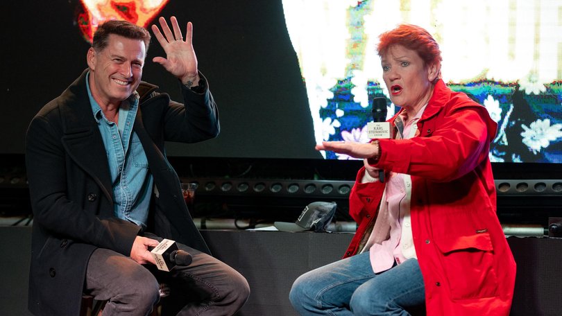 Karl Stefanovic and Pauline Hanson.