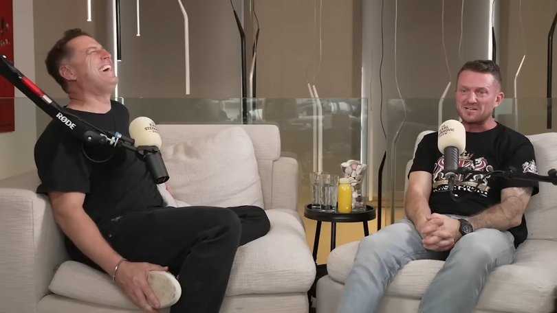 The podcast and video of Karl Stefanovic with Tommy Robinson was taken down by reposted by Pauline Hanson.