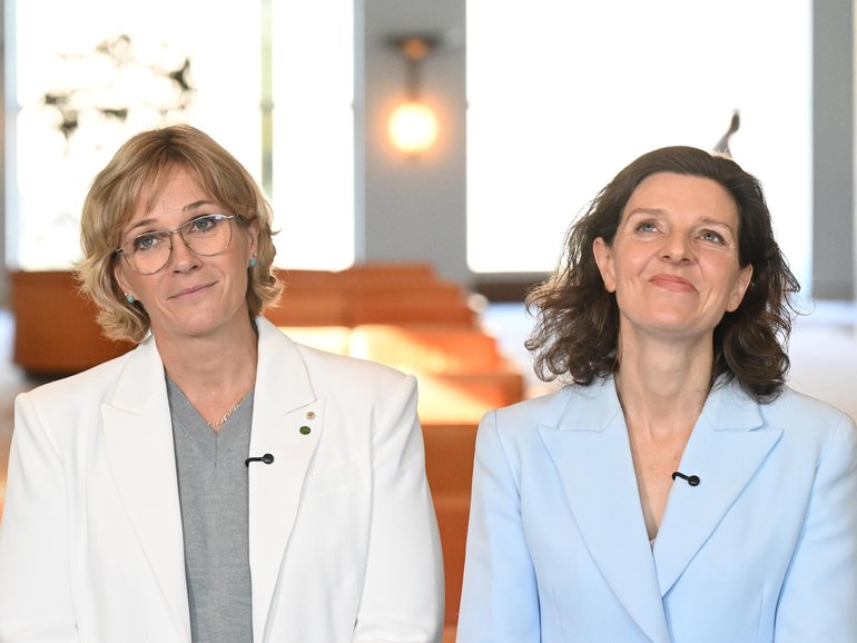 Independent MPs Allegra Spender announce their new party “Community Strong Australia”.