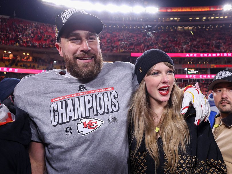 Travis Kelce and Taylor Swift.