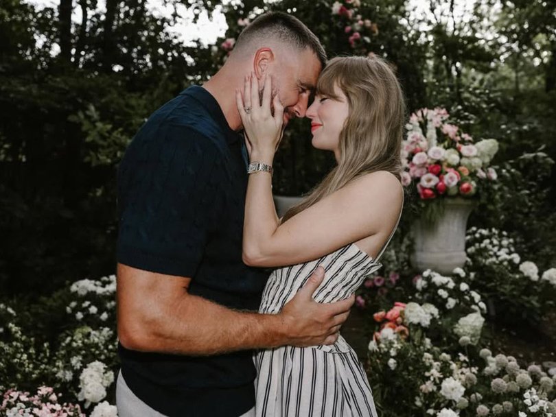Superstar couple Taylor Swift and Travis Kelce were engaged last August.