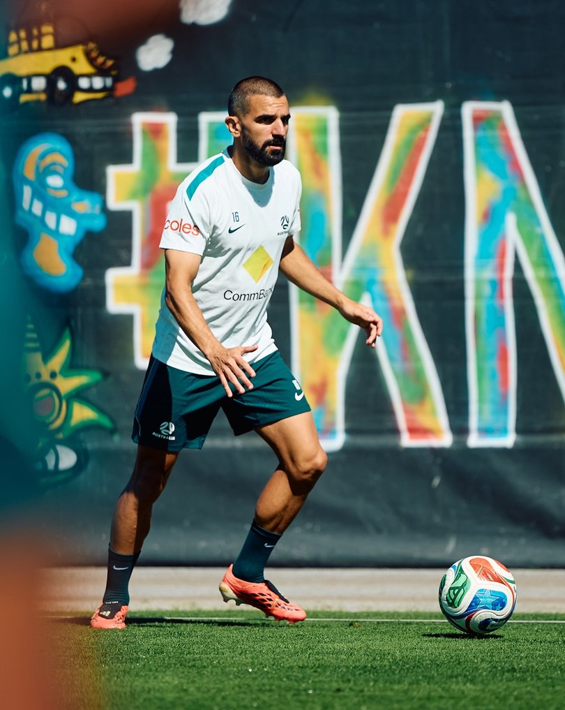 Socceroos train for their game against Paraguay 