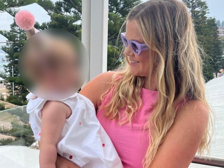 Sydney mum Leah Stewart, 35, pictured with her daughter, is making progress after she suffered catastrophic injuries in a shark attack at Coogee Beach. 