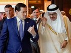 Marco Rubio has discussed the US-Iran deal with Gulf Arab foreign ministers in Bahrain.