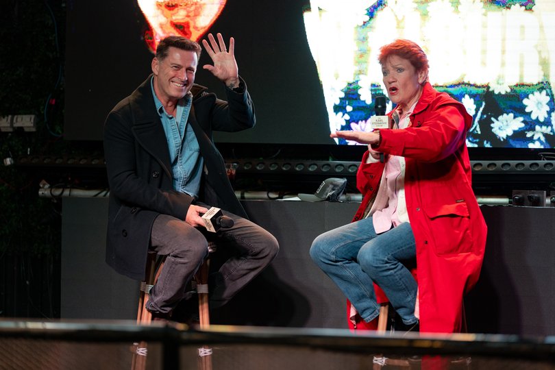 Karl Stefanovic and One Nation leader Pauline Hanson.