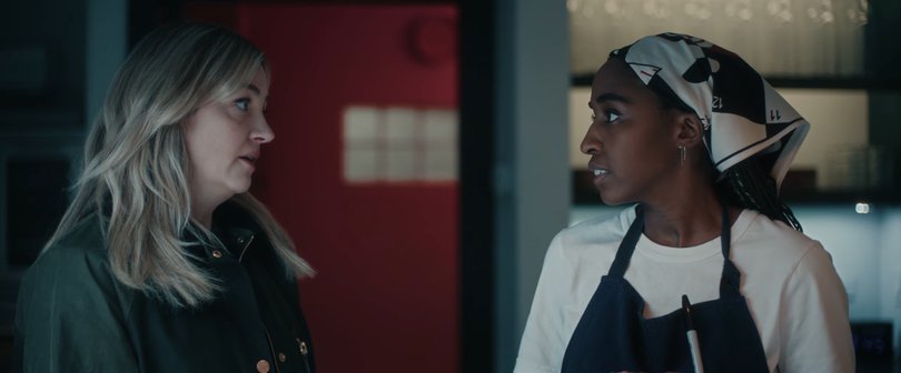 Abby Elliott and Ayo Edebiri in The Bear season five.