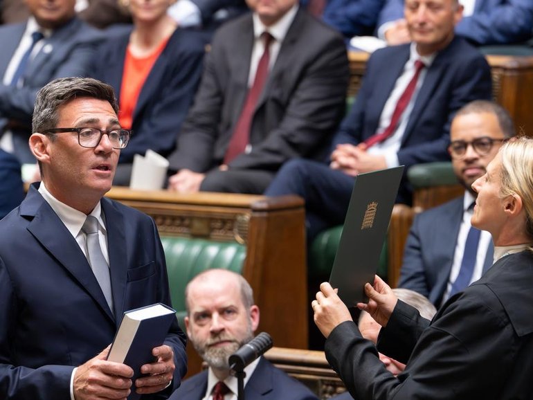 Andy Burnham will map out his bold agenda for reforming Britain if he becomes prime minister. (AP PHOTO)