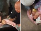 Buried alive beneath earthquake rubble, baby survives.