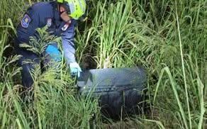 The suitcase that contained the young girl’s body.