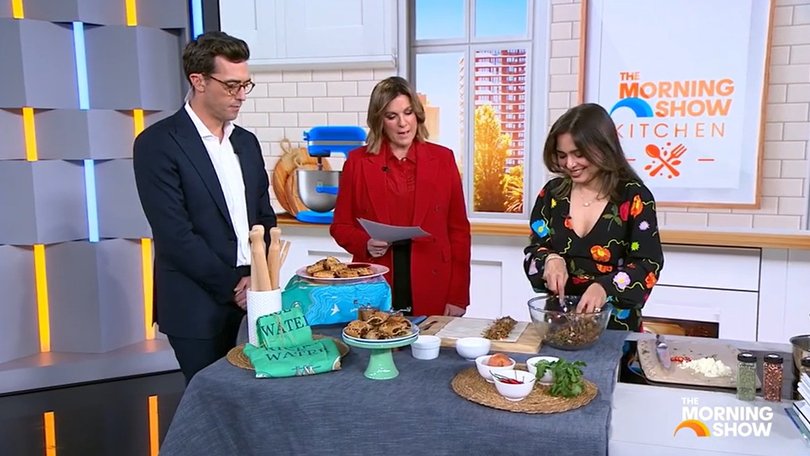 Kishwar Chowdhury on The Morning Show making her sausage rolls.