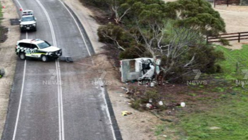 A man is fighting for his life after a crash near Murray Bridge