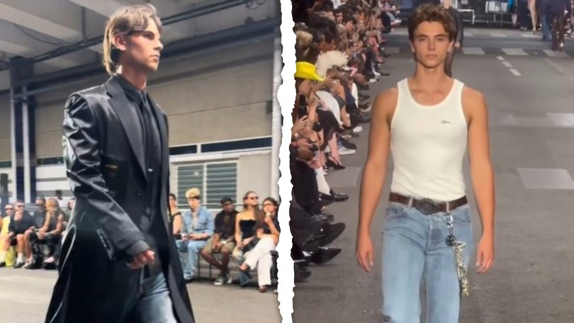 The sons of Britney Spears and Kevin Federline make their Paris Fashion Week debuts.