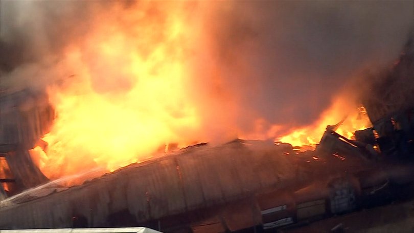 The yard was completely destroyed.