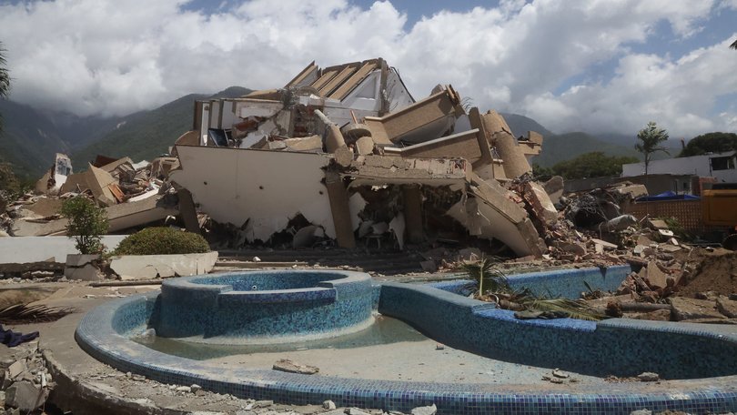Collapsed residential building ‘Rita’ in the San Bernardino neighbourhood after the magnitude 7.2 earthquake struck Venezuela.