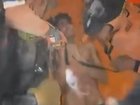 A screengrab from a video shared by the Venezuelan President Delcy Rodri­guez of a 21-year-old man being rescued after being trapped for four days since the earthquake in Venezuela.