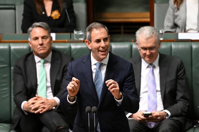 Australian Treasurer Jim Chalmers speaks during Question Time in the House of Representatives at Parliament House in Canberra, Tuesday, June 30, 2026. 