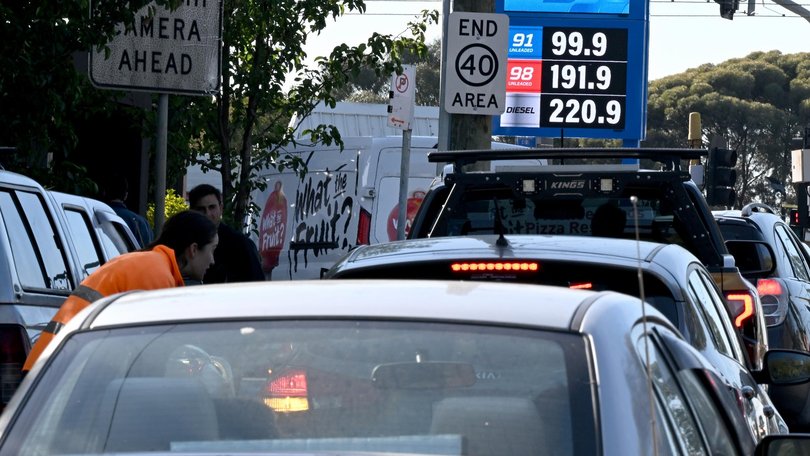 Fuel prices are expected to jump 16 cents a litre on Wednesday as a cut to the fuel excise is reduced. Picture: NewsWire / Andrew Henshaw